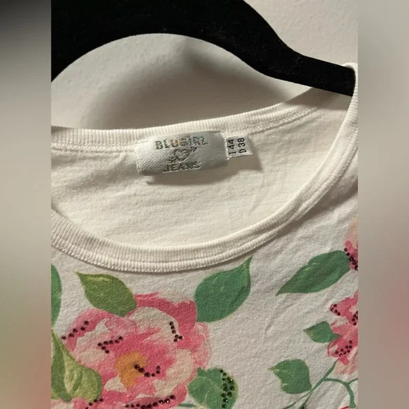 Rare Vintage Blugirl Bluemarine Tshirt white cherries tee cotton red 44 - Picture 3 of 3